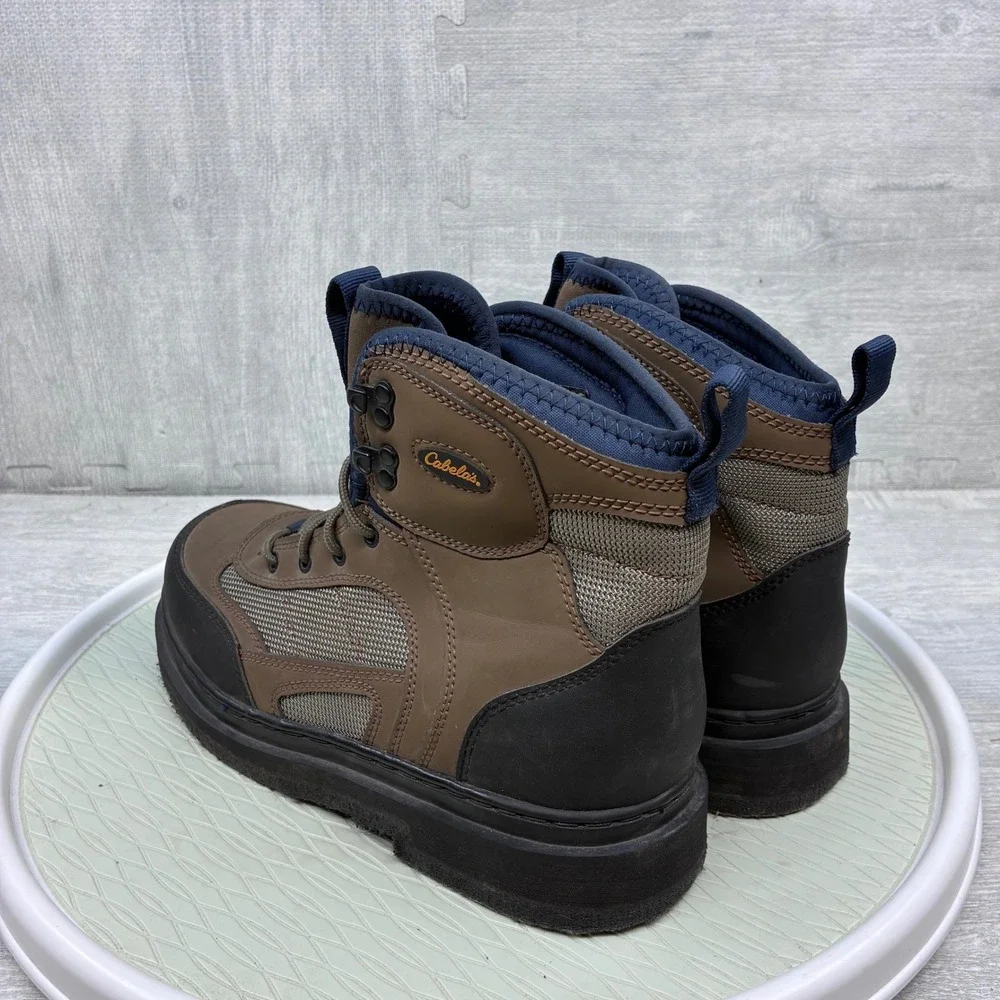 Cabela's Wading Boots Mens 10 Brown Felt Sole Fishing Lightweight CAB002565835